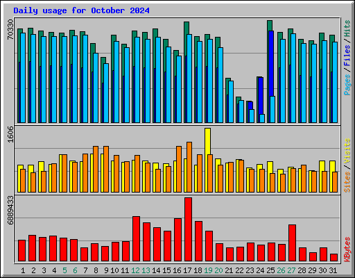 Daily usage for October 2024