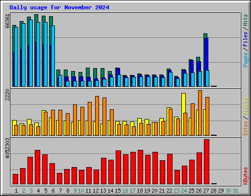 Daily usage for November 2024