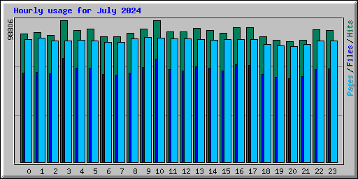 Hourly usage for July 2024